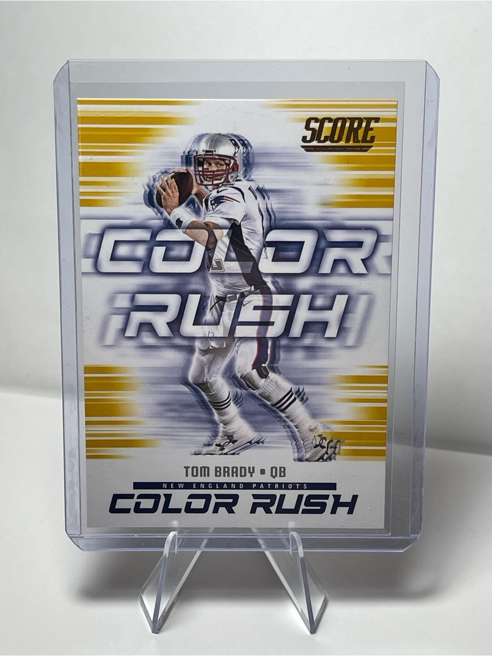 2018 Panini Score Tom Brady Color Rush trading card